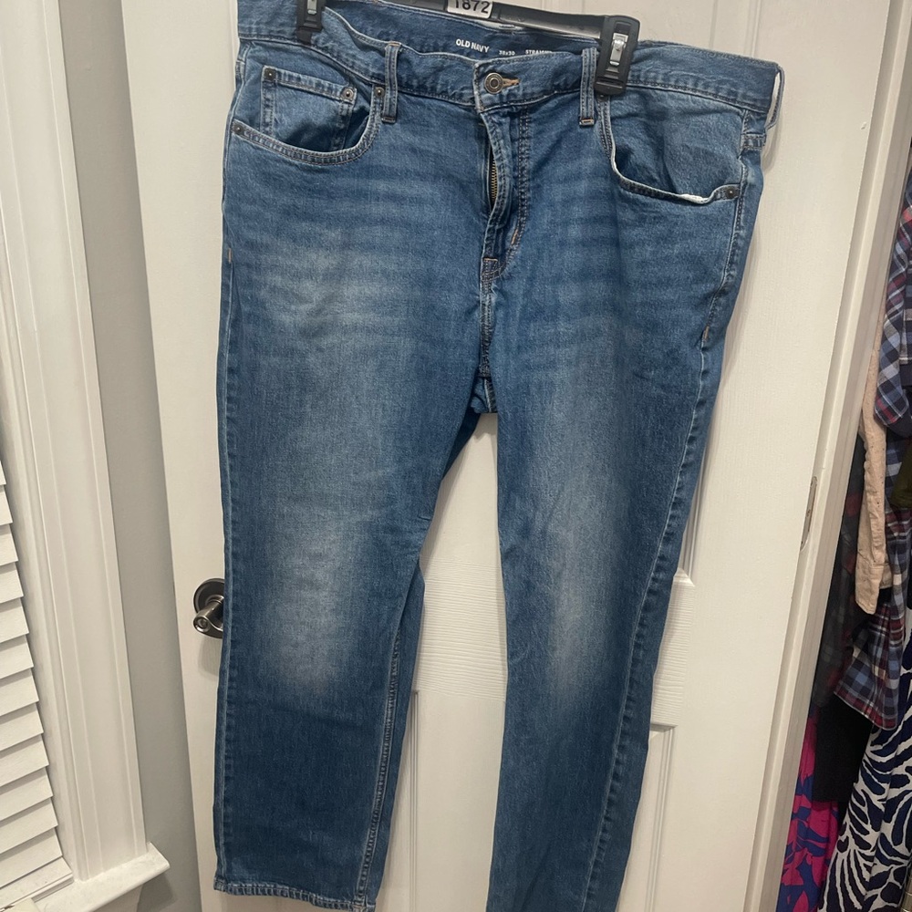 Old Navy Men's Straight Jeans - Classic Blue - Picture 12 of 15